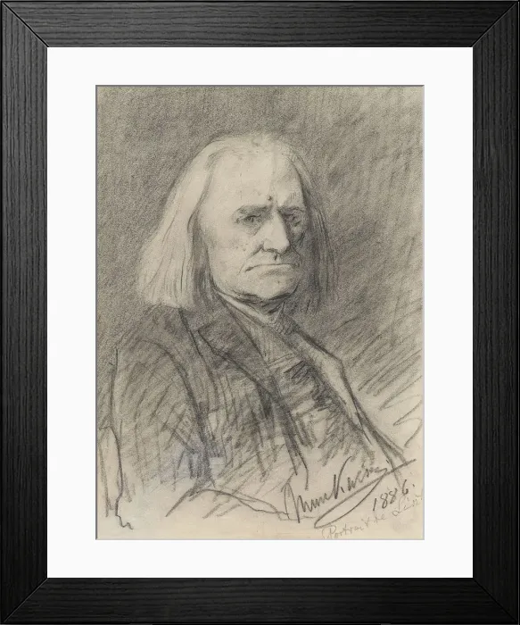 Framed Print : Portrait of Franz Liszt (1811-1886), 1886 Framed Print : Portrait of Franz Liszt (1811-1886), 1886