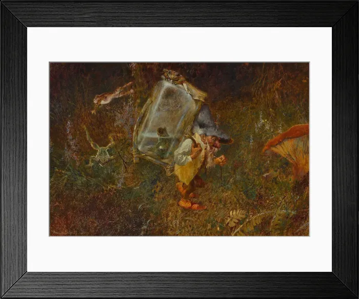 Framed Print : Gnome carrying a weather frog Framed Print : Gnome carrying a weather frog