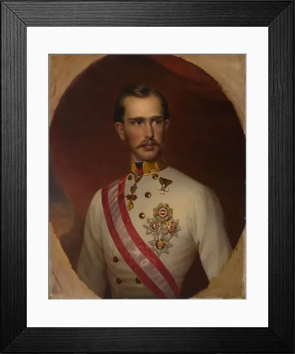 Framed Print : Portrait of Franz Joseph I of Austria, c. 1858 Framed Print : Portrait of Franz Joseph I of Austria, c. 1858