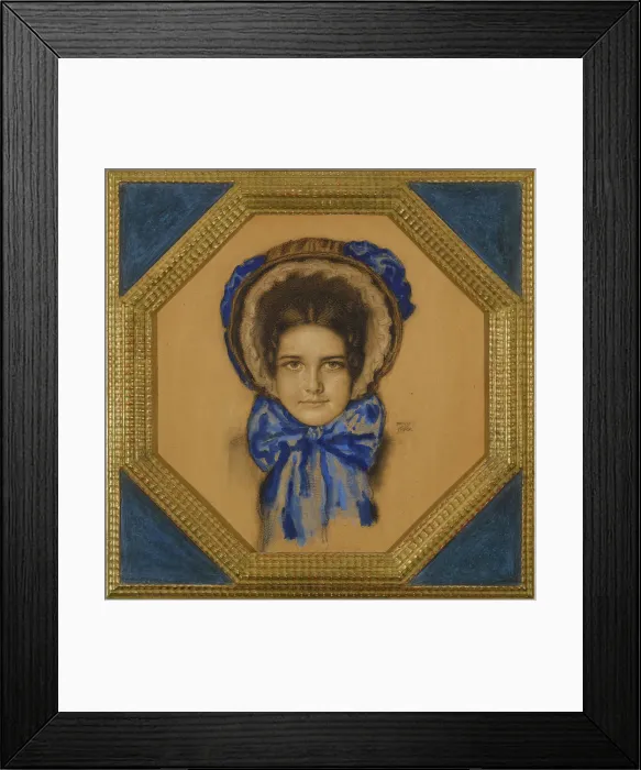 Framed Print : Daughter Mary with a Poke bonnet Framed Print : Daughter Mary with a Poke bonnet