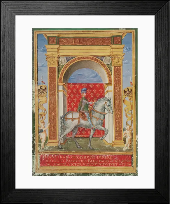 Framed Print : Francesco Sforza om horseback, 1486 Framed Print : Francesco Sforza om horseback, 1486