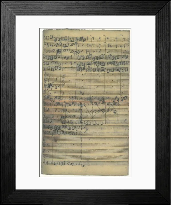 Framed Print : Autograph manuscript of the Cantata O Ewigkeit, du Donnerwort (O eternity, you word of thunder), 172 Framed Print : Autograph manuscript of the Cantata O Ewigkeit, du Donnerwort (O eternity, you word of thunder), 172