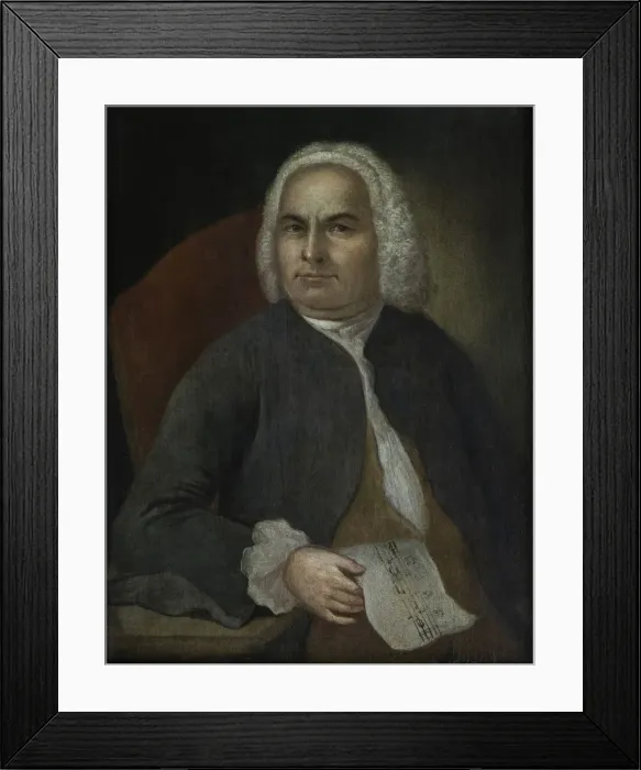 Framed Print : Portrait of Johann Sebastian Bach, before 1754 Framed Print : Portrait of Johann Sebastian Bach, before 1754