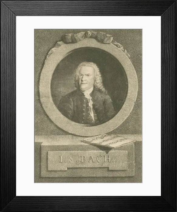 Framed Print : Portrait of Johann Sebastian Bach, 1774 Framed Print : Portrait of Johann Sebastian Bach, 1774