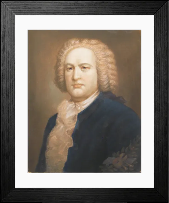 Framed Print : Portrait of Johann Sebastian Bach, c. 1830 Framed Print : Portrait of Johann Sebastian Bach, c. 1830