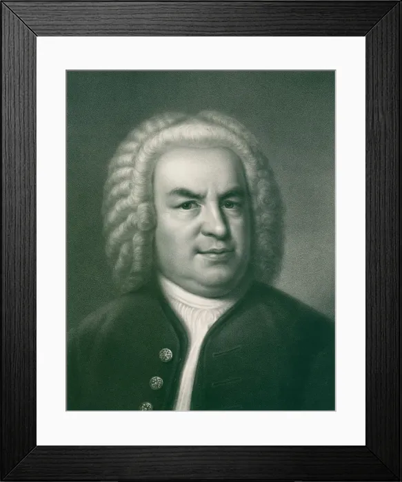 Framed Print : Portrait of Johann Sebastian Bach, 1860s Framed Print : Portrait of Johann Sebastian Bach, 1860s