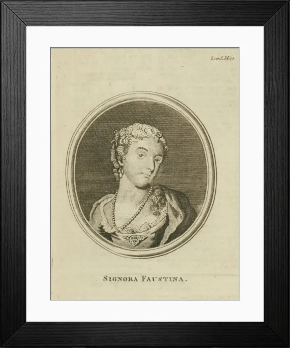 Framed Print : Faustina Hasse, born Bordoni (1697-1781), 1777 Framed Print : Faustina Hasse, born Bordoni (1697-1781), 1777