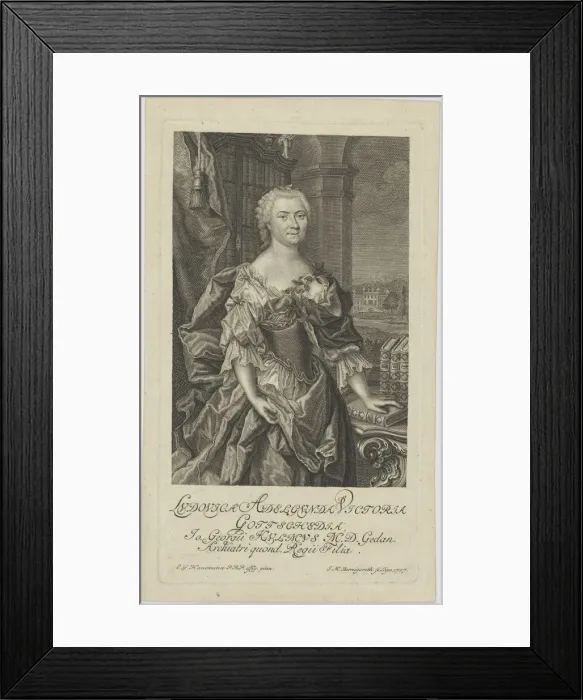 Framed Print : Luise Adelgunde Gottsched, born Kulmus (1713-1762), 1757 Framed Print : Luise Adelgunde Gottsched, born Kulmus (1713-1762), 1757