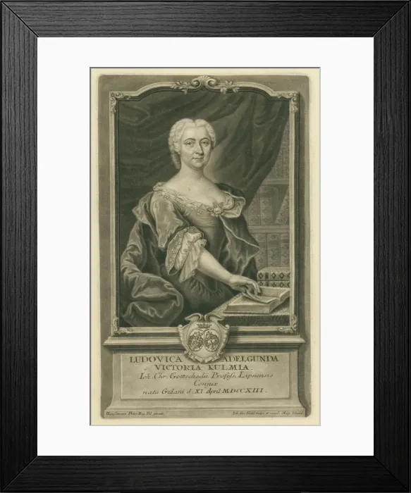 Framed Print : Luise Adelgunde Gottsched, born Kulmus (1713-1762), 1741 Framed Print : Luise Adelgunde Gottsched, born Kulmus (1713-1762), 1741