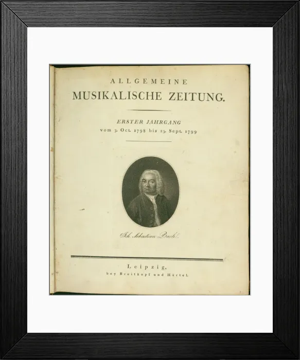 Framed Print : Title page of the first volume of the Allgemeine musikalische Zeitung (General music newspaper), 1 Framed Print : Title page of the first volume of the Allgemeine musikalische Zeitung (General music newspaper), 1