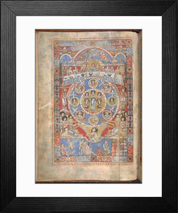 Framed Print : The Floreffe Bible. Book of Job, c. 1170 Framed Print : The Floreffe Bible. Book of Job, c. 1170