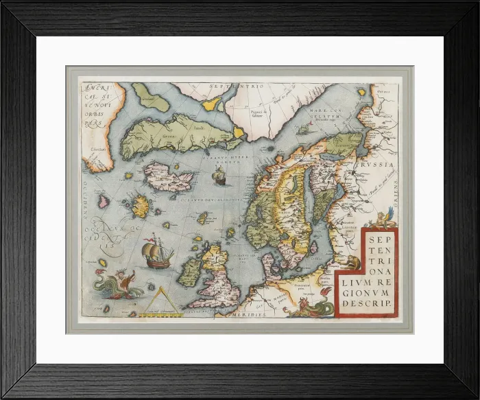 Framed Print : Septentrionalium Regionum Descrip. (The Arctic. Scandinavia), 1572-1575 Framed Print : Septentrionalium Regionum Descrip. (The Arctic. Scandinavia), 1572-1575