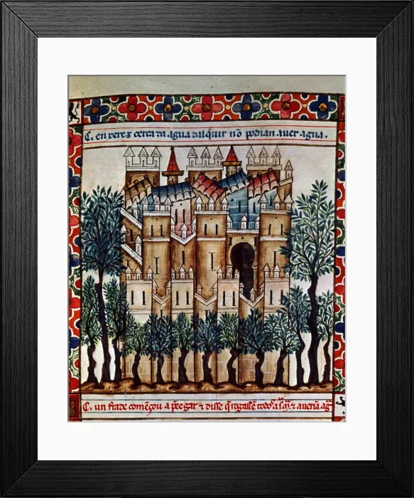 Framed Print : Illustration from the codex of the Cantigas de Santa Maria, c. 1280 Framed Print : Illustration from the codex of the Cantigas de Santa Maria, c. 1280