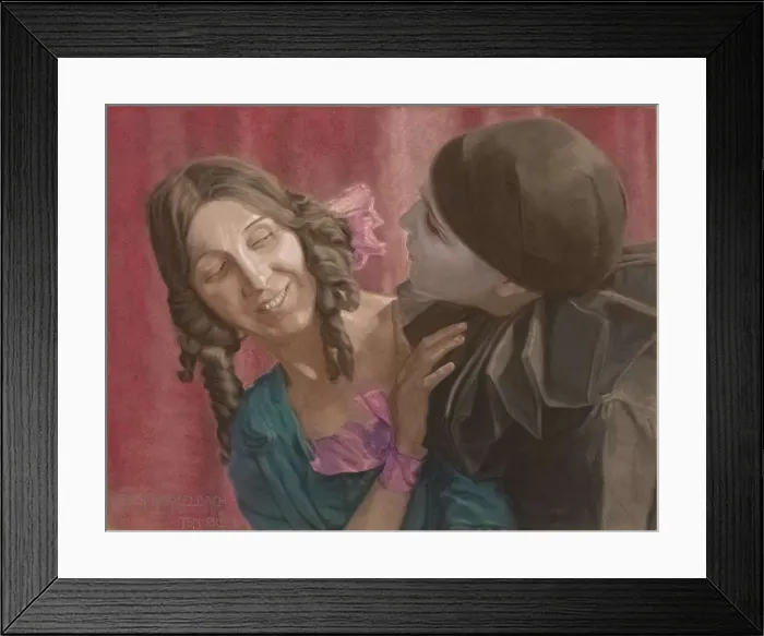 Framed Print : Lili Green (left) and Margaret Walker (as Pierrot) in La Valse by Chopin, 1914 Framed Print : Lili Green (left) and Margaret Walker (as Pierrot) in La Valse by Chopin, 1914