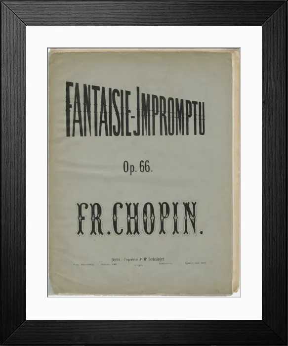Framed Print : Cover page of the German edition of the Fantaisie-Impromptu, Op. 66, ca 1856 Framed Print : Cover page of the German edition of the Fantaisie-Impromptu, Op. 66, ca 1856