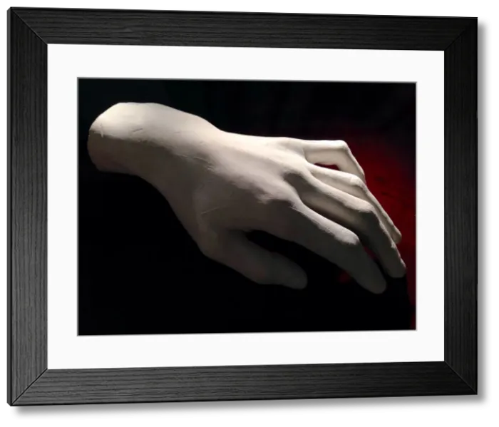 Framed Print : Frederic Chopins left hand, 1849 Framed Print : Frederic Chopins left hand, 1849