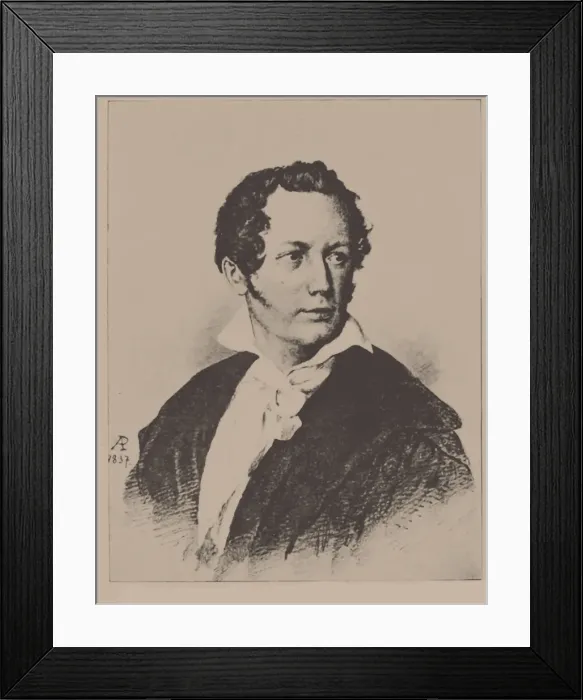Framed Print : Portrait of Fryderyk Florian Skarbek (1792-1866), 1837 Framed Print : Portrait of Fryderyk Florian Skarbek (1792-1866), 1837
