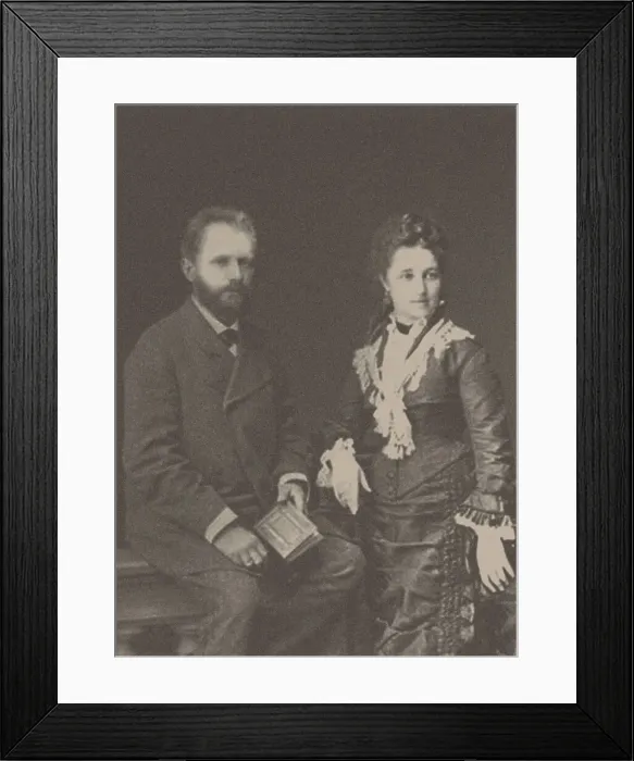 Framed Print : The composer Pyotr Ilyich Tchaikovsky (1840-1893) with his wife Antonina Miliukova, 1877 Framed Print : The composer Pyotr Ilyich Tchaikovsky (1840-1893) with his wife Antonina Miliukova, 1877