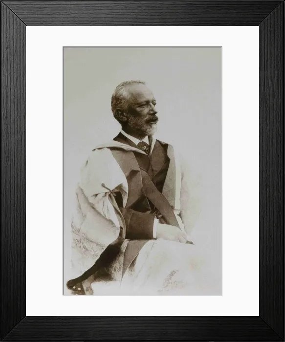 Framed Print : Pyotr Ilyich Tchaikovsky (1840-1893) in the academic dress of the University of Cambridge, 1893