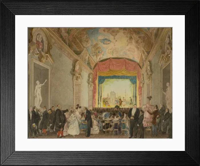 Framed Print : The auditorium of the Theatre at the House of Prince Grigory Ivanovich Gagarin in Rome, c. 1830 Framed Print : The auditorium of the Theatre at the House of Prince Grigory Ivanovich Gagarin in Rome, c. 1830