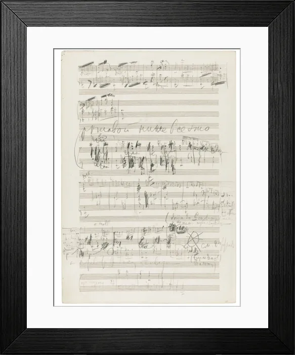Framed Print : Autograph manuscript of the Orchestral Suite No. 2 in C major, Op. 53, 1883 Framed Print : Autograph manuscript of the Orchestral Suite No. 2 in C major, Op. 53, 1883