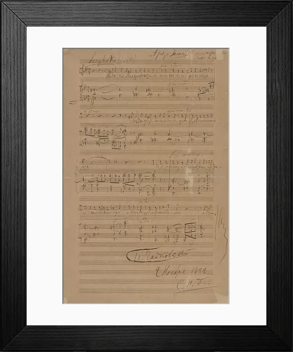 Framed Print : Iolantas Arioso from the opera Iolanta by Pyotr Tchaikovsky, 1892 Framed Print : Iolantas Arioso from the opera Iolanta by Pyotr Tchaikovsky, 1892