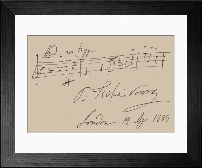 Framed Print : Musical quotation from the Suite No. 1, Op. 43, 1889 Framed Print : Musical quotation from the Suite No. 1, Op. 43, 1889