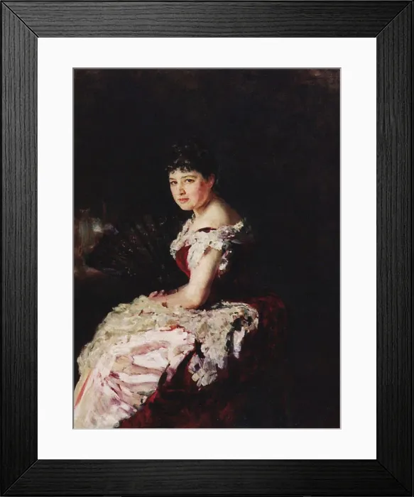 Framed Print : Portrait of the opera singer Maria Klimentova-Muromtseva (1857-1946), 1883 Framed Print : Portrait of the opera singer Maria Klimentova-Muromtseva (1857-1946), 1883