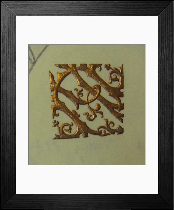 Framed Print : Letter Monogram of Pyotr Tchaikovsky (29 April 1887. Letter to Vladimir Stasov), 1887 Framed Print : Letter Monogram of Pyotr Tchaikovsky (29 April 1887. Letter to Vladimir Stasov), 1887