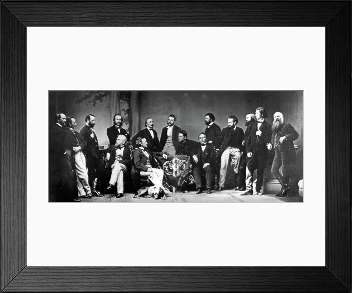 Framed Print : Richard Wagner in the circle of friends and admirers before the premiere of Tristan in Munich, 186 Framed Print : Richard Wagner in the circle of friends and admirers before the premiere of Tristan in Munich, 186