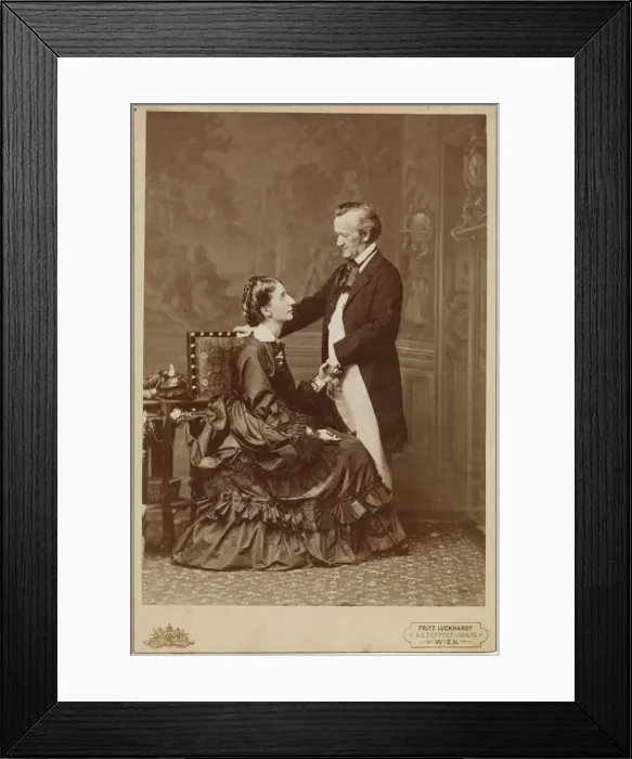 Framed Print : Richard and Cosima Wagner, 9 May 1872, Vienna, 1872 Framed Print : Richard and Cosima Wagner, 9 May 1872, Vienna, 1872