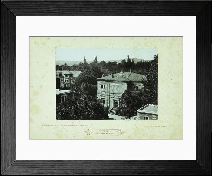 Framed Print : Wahnfried (Richard Wagners villa in Bayreuth), 1880s Framed Print : Wahnfried (Richard Wagners villa in Bayreuth), 1880s