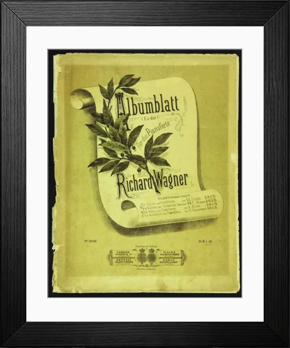 Framed Print : Albumblatt (Es-dur) fur das Pianoforte, Mainz, 1882, 1882