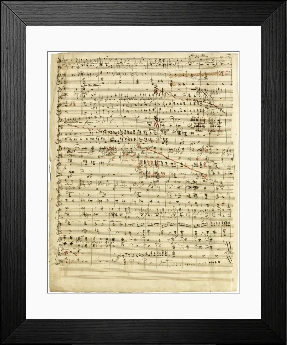 Framed Print : Autograph manuscript of Das Liebesmahl der Apostel, 1843 Framed Print : Autograph manuscript of Das Liebesmahl der Apostel, 1843