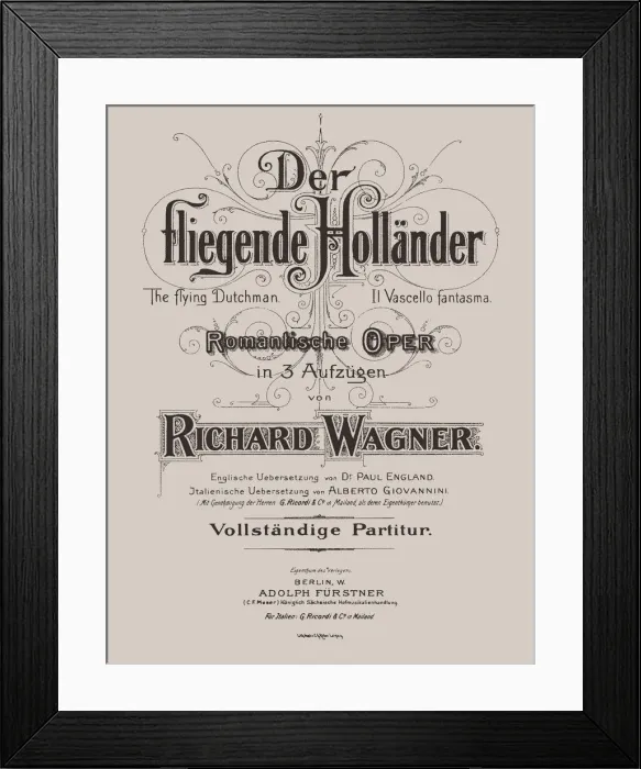Framed Print : Der fliegende Hollander (The Flying Dutchman), Berlin, Adolph Furstner, ca 1887 Framed Print : Der fliegende Hollander (The Flying Dutchman), Berlin, Adolph Furstner, ca 1887