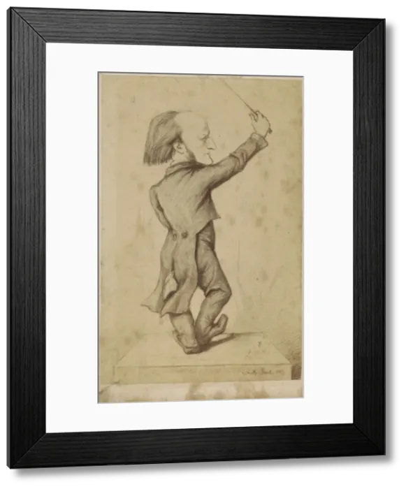 Framed Print : Richard Wagner as Conductor. Caricature, 1863 Framed Print : Richard Wagner as Conductor. Caricature, 1863