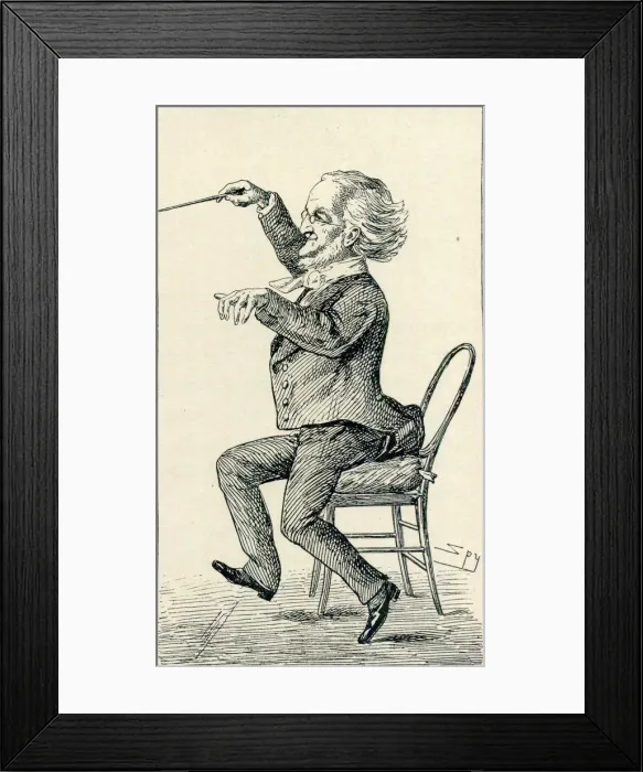 Framed Print : Richard Wagner as Conductor. Caricature, c. 1870 Framed Print : Richard Wagner as Conductor. Caricature, c. 1870