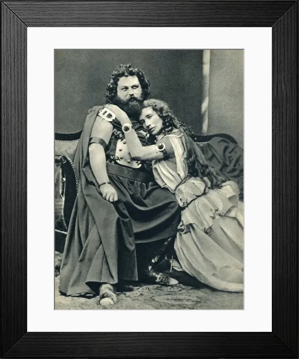 Framed Print : Ludwig and Malvina Schnorr von Carolsfeld as Tristan and Isolde, 1865