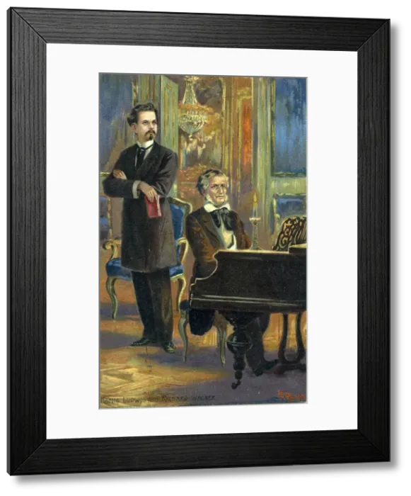 Framed Print : Richard Wagner and King Ludwig II, c. 1900 Framed Print : Richard Wagner and King Ludwig II, c. 1900
