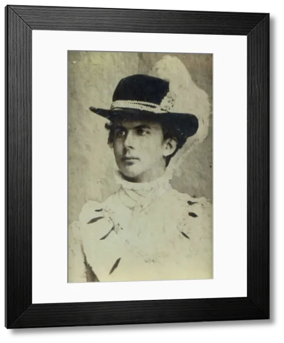 Framed Print : Portrait of Ludwig II of Bavaria (1845-1886) with a hat Framed Print : Portrait of Ludwig II of Bavaria (1845-1886) with a hat