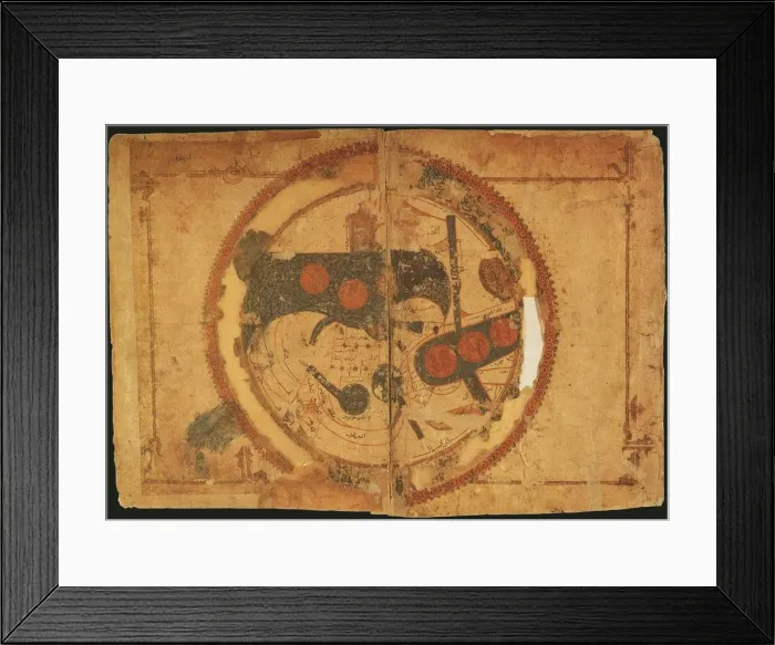 Framed Print : World map. The world, centering on the Persian Gulf, ca 550 Framed Print : World map. The world, centering on the Persian Gulf, ca 550