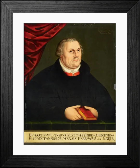 Framed Print : Portrait of Martin Luther (1483-1546) Framed Print : Portrait of Martin Luther (1483-1546)