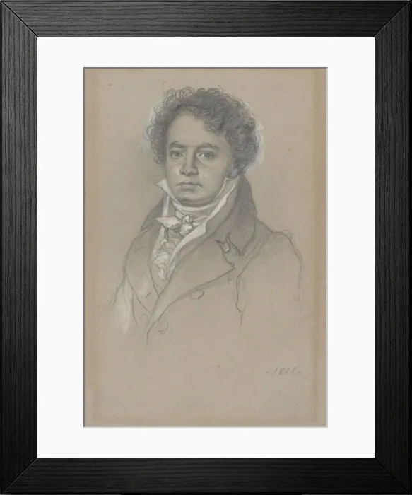 Framed Print : Portrait of Ludwig van Beethoven (1770-1827), 1821 Framed Print : Portrait of Ludwig van Beethoven (1770-1827), 1821