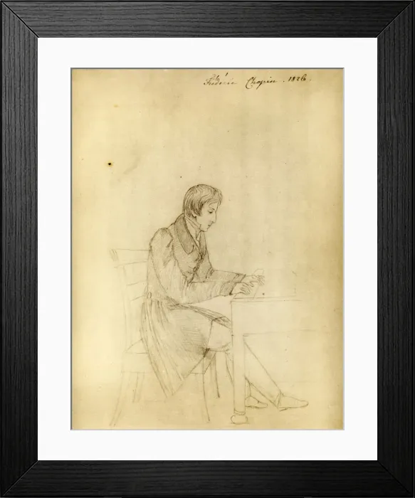 Framed Print : Portrait of Frederic Chopin (1810-1849), 1826 Framed Print : Portrait of Frederic Chopin (1810-1849), 1826