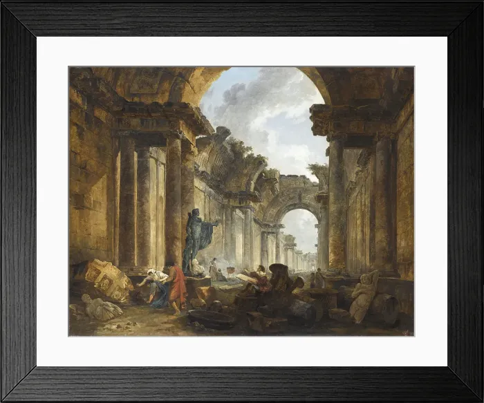 Framed Print : Imaginary View of the Grand Gallery of the Louvre in Ruins, 1796 Framed Print : Imaginary View of the Grand Gallery of the Louvre in Ruins, 1796