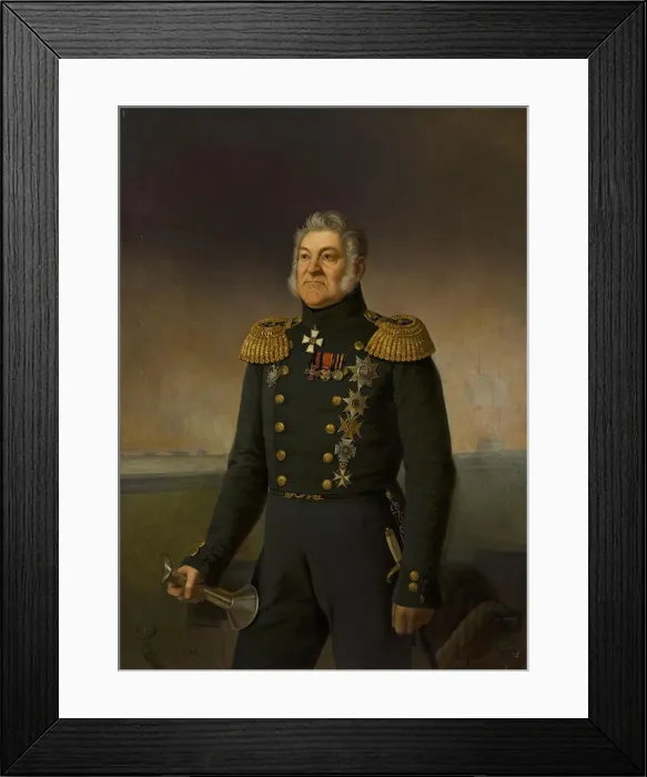 Framed Print : Portrait of Admiral Login Petrovich Heiden (1773-1850), 1877 Framed Print : Portrait of Admiral Login Petrovich Heiden (1773-1850), 1877