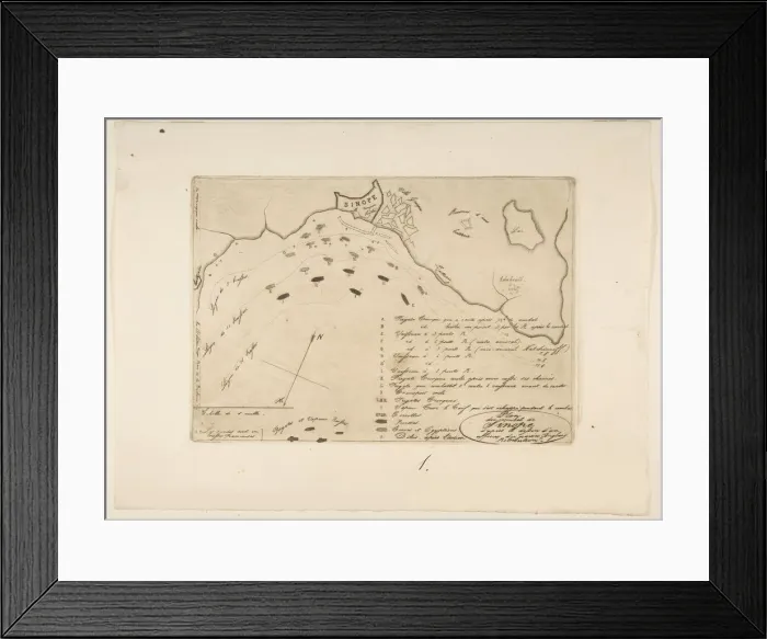 Framed Print : Plan of the Battle of Sinope, 1853 Framed Print : Plan of the Battle of Sinope, 1853