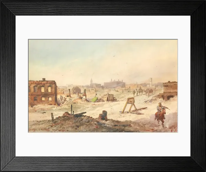 Framed Print : Orenburg 10th of May 1879 after the fire, 1879 Framed Print : Orenburg 10th of May 1879 after the fire, 1879