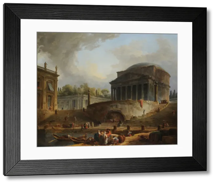 Framed Print : The Porto di Ripetta in Rome, 1766 Framed Print : The Porto di Ripetta in Rome, 1766