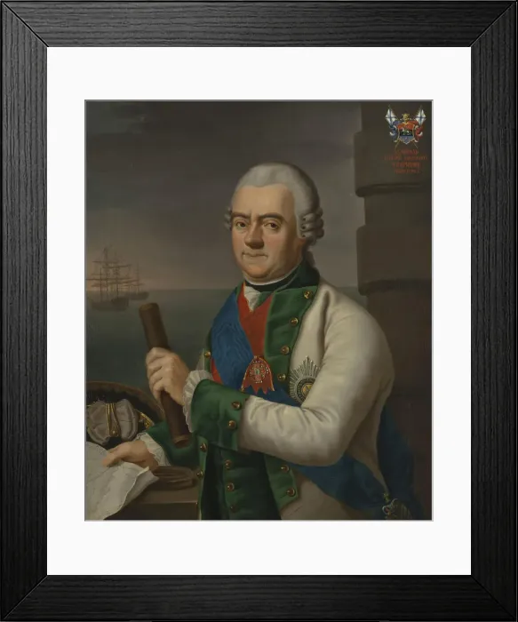 Framed Print : Portrait of Admiral Grigory Andreyevich Spiridov (1713-1790), Early 19th cen